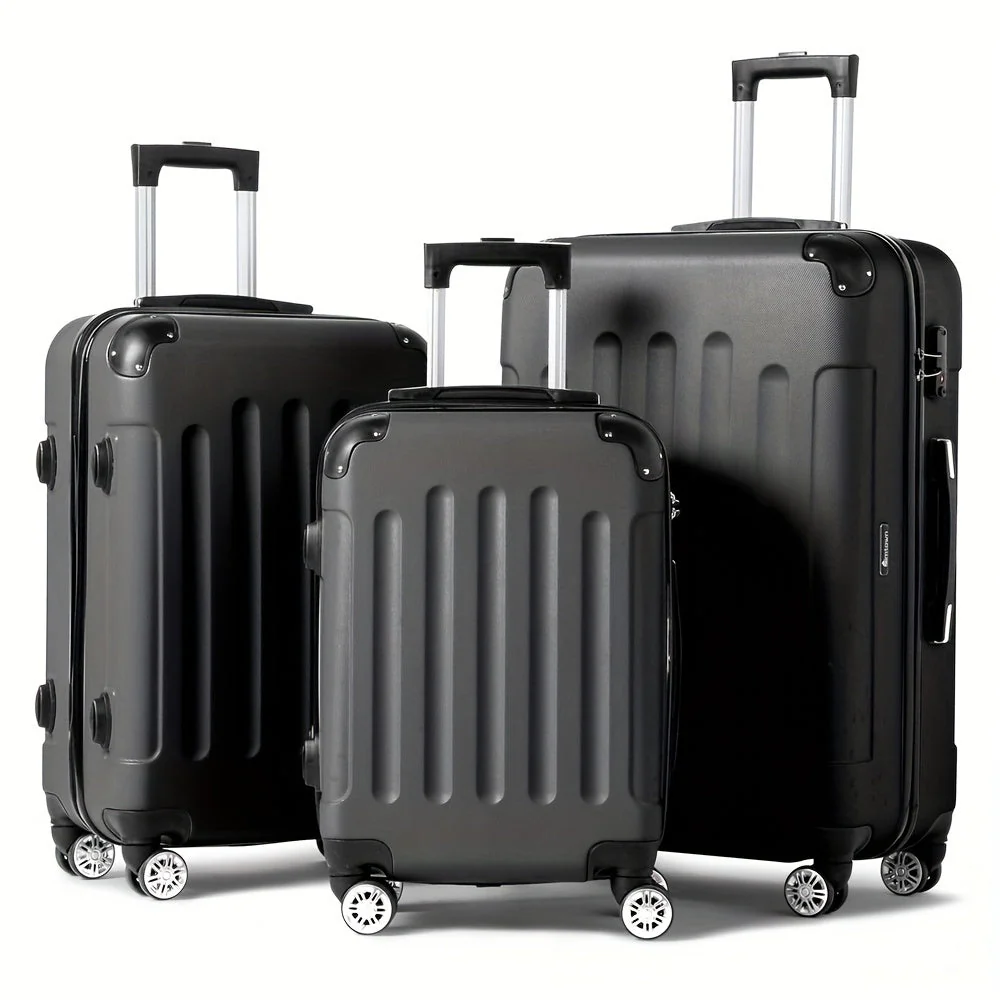 3-Piece Hard Shell Luggage Set with TSA Lock – 20/24/28 Inch 360° Spinner Wheels - Image 3