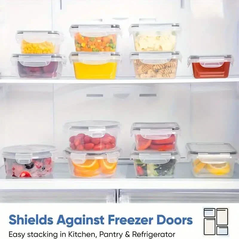 48-Piece Food Storage Container Set – Stackable, Microwave Safe, BPA Free - Image 3