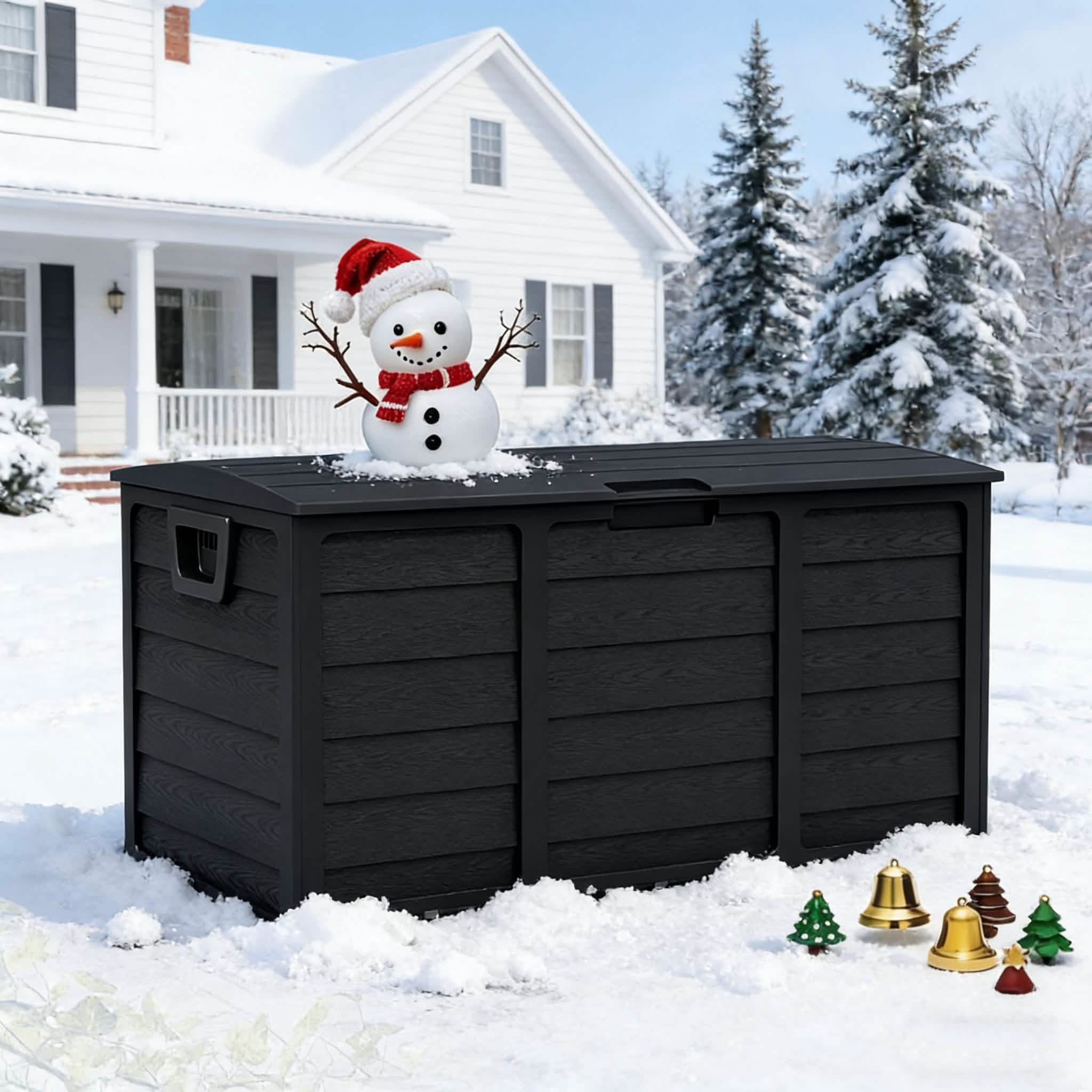 75-Gallon Outdoor Storage Box with Handles – Black - Image 4