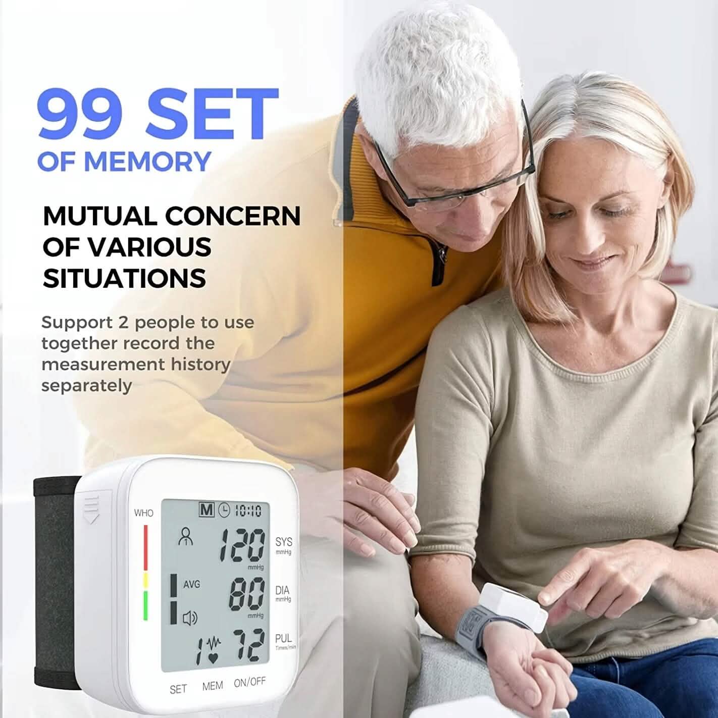 Blood Pressure Monitor Digital Wrist Blood Pressure Machine Automatic Cuff BP Detector - Image 9