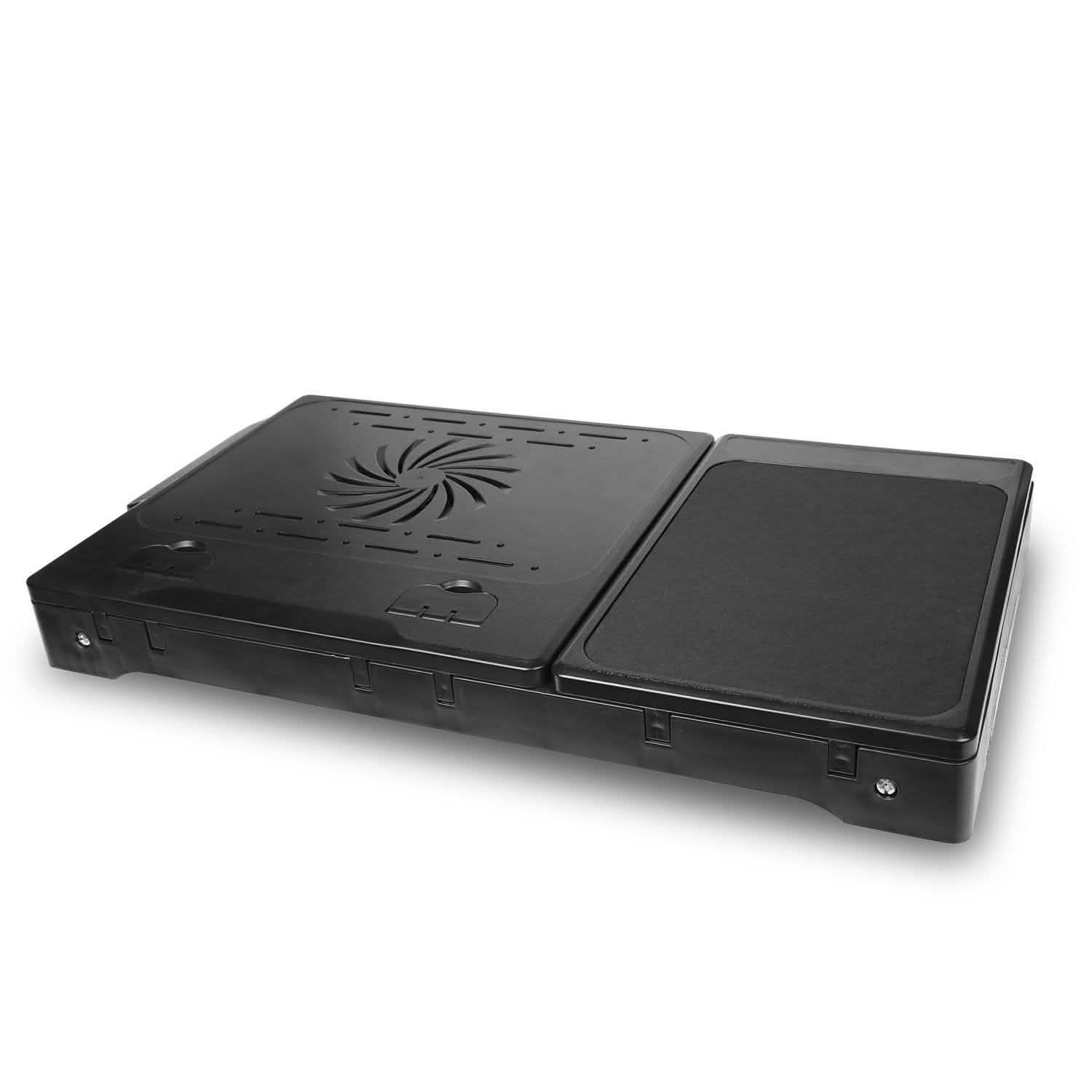 Foldable Laptop Table Bed Notebook Desk with Cooling Fan Mouse Board - Image 19