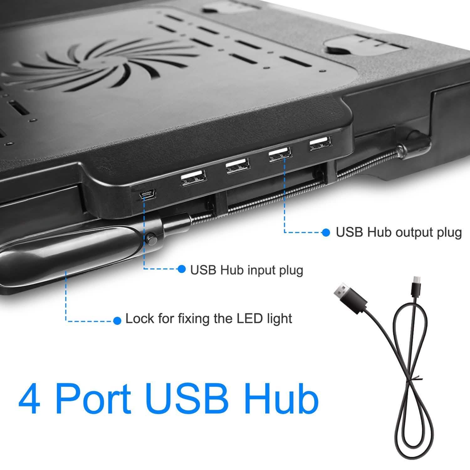 Foldable Laptop Table Bed Notebook Desk with Cooling Fan Mouse Board - Image 23
