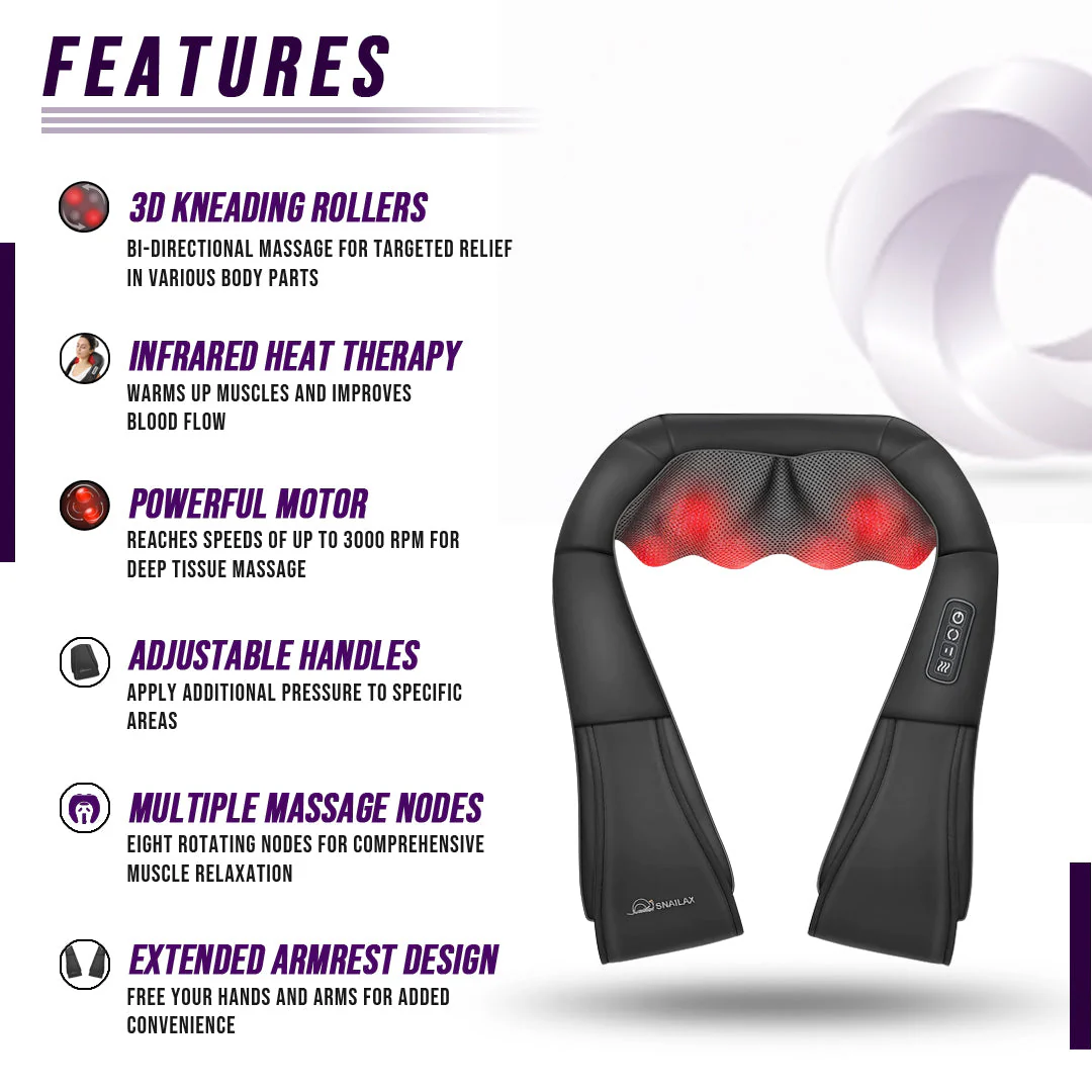 Neck and Shoulder Massager w/Heat - Image 3