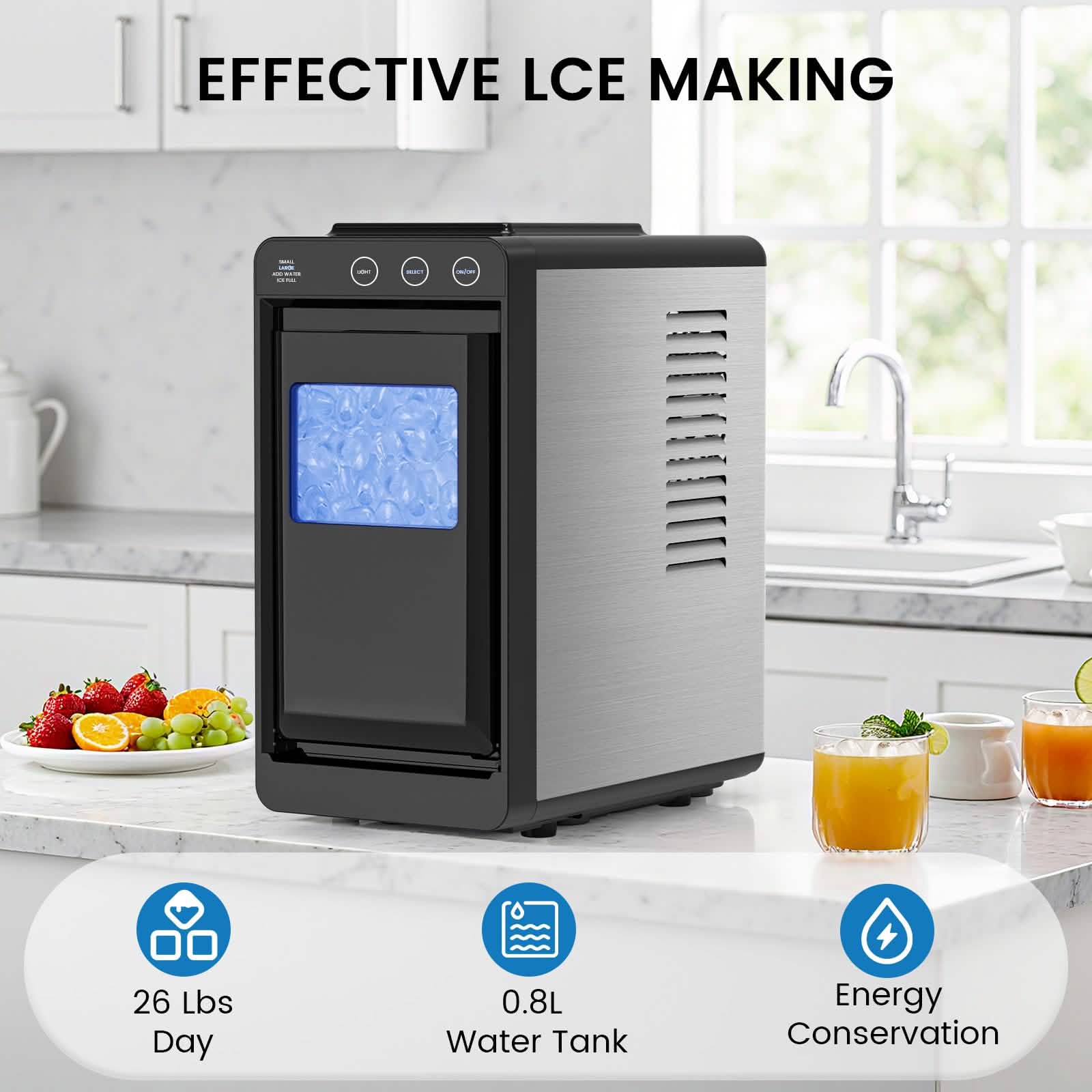 Portable Countertop Ice Maker – 8 Cubes/6 Min, Self-Cleaning - Image 3