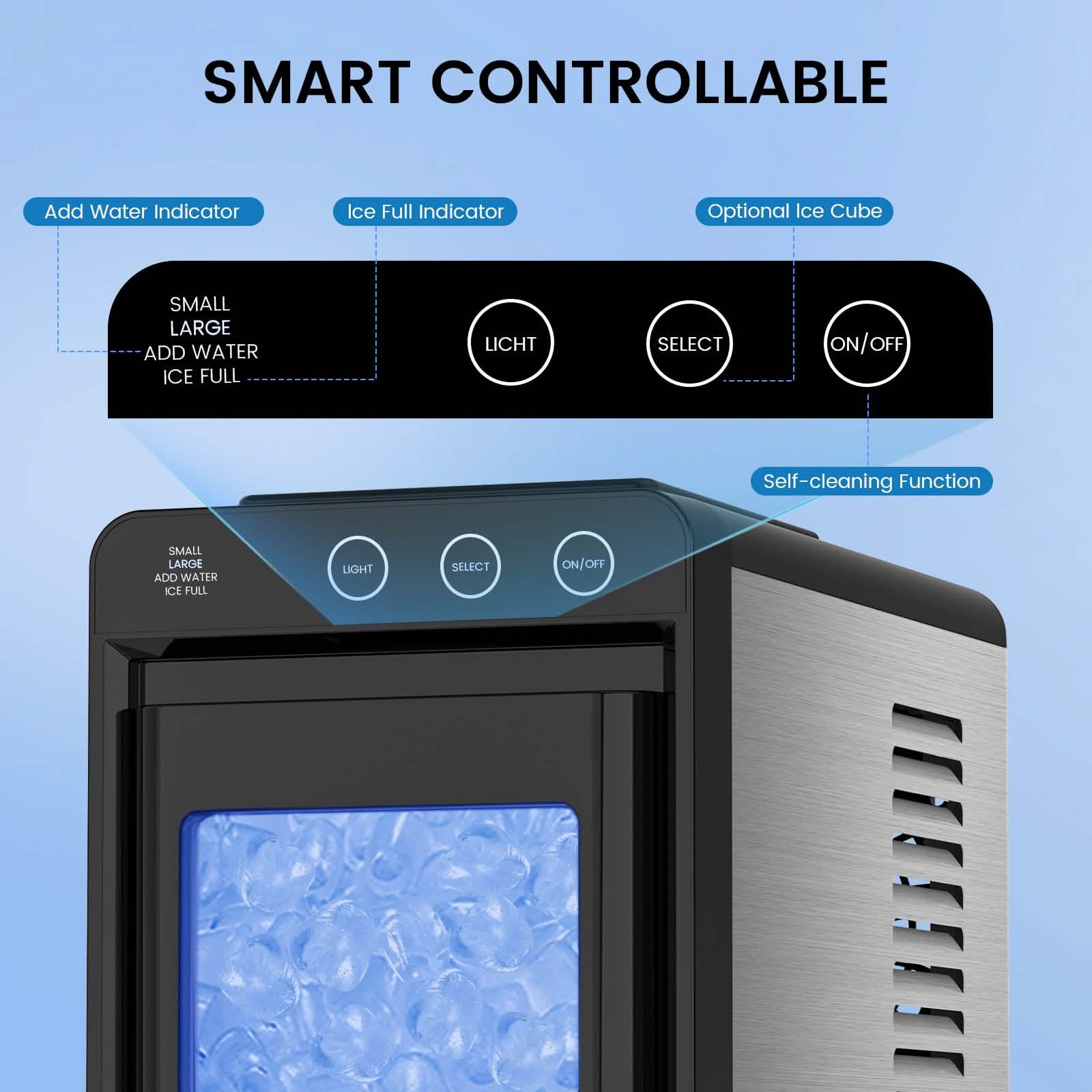 Portable Countertop Ice Maker – 8 Cubes/6 Min, Self-Cleaning - Image 6