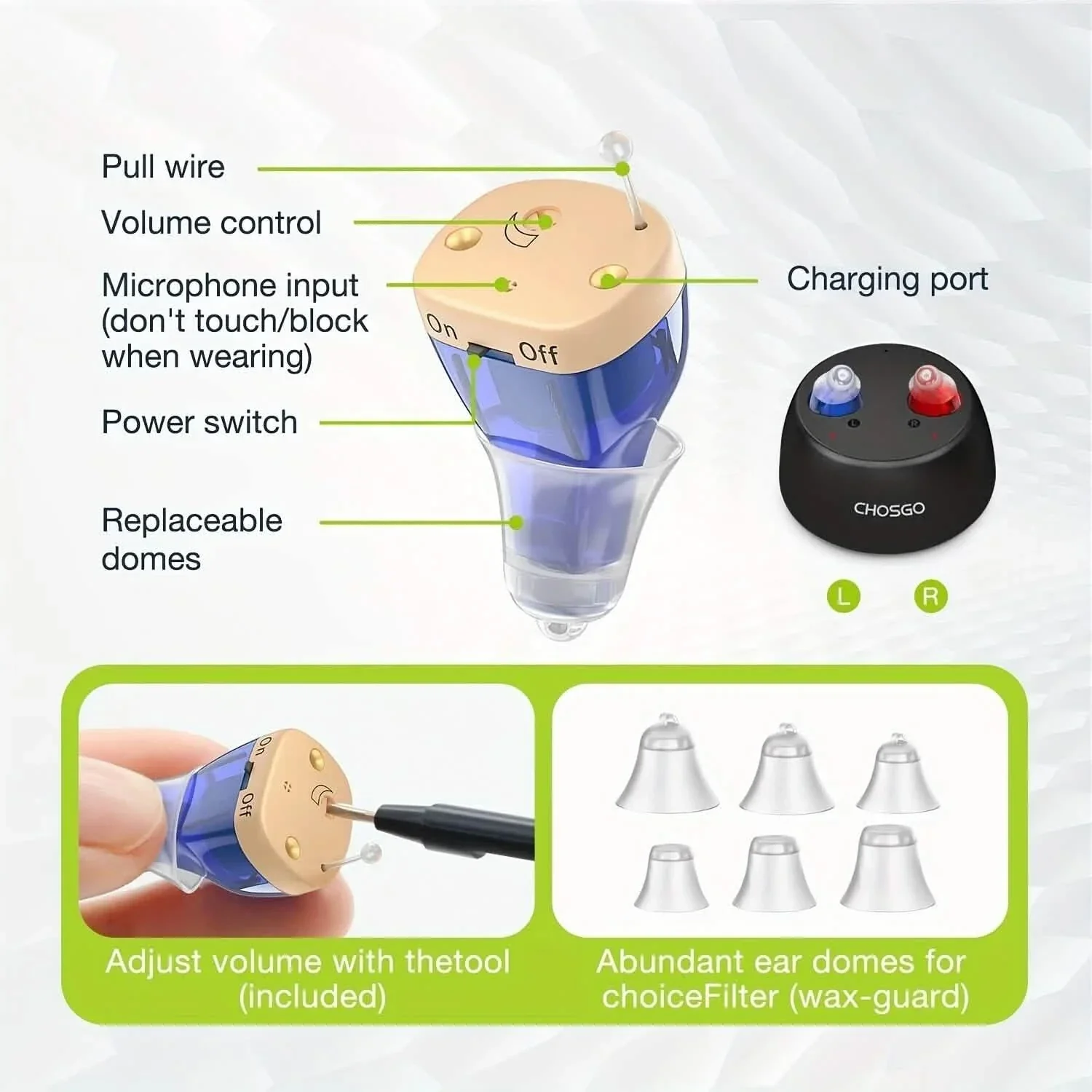 Rechargeable Hearing Aids – Invisible In-Ear, Noise Reduction, Volume Control - Image 10