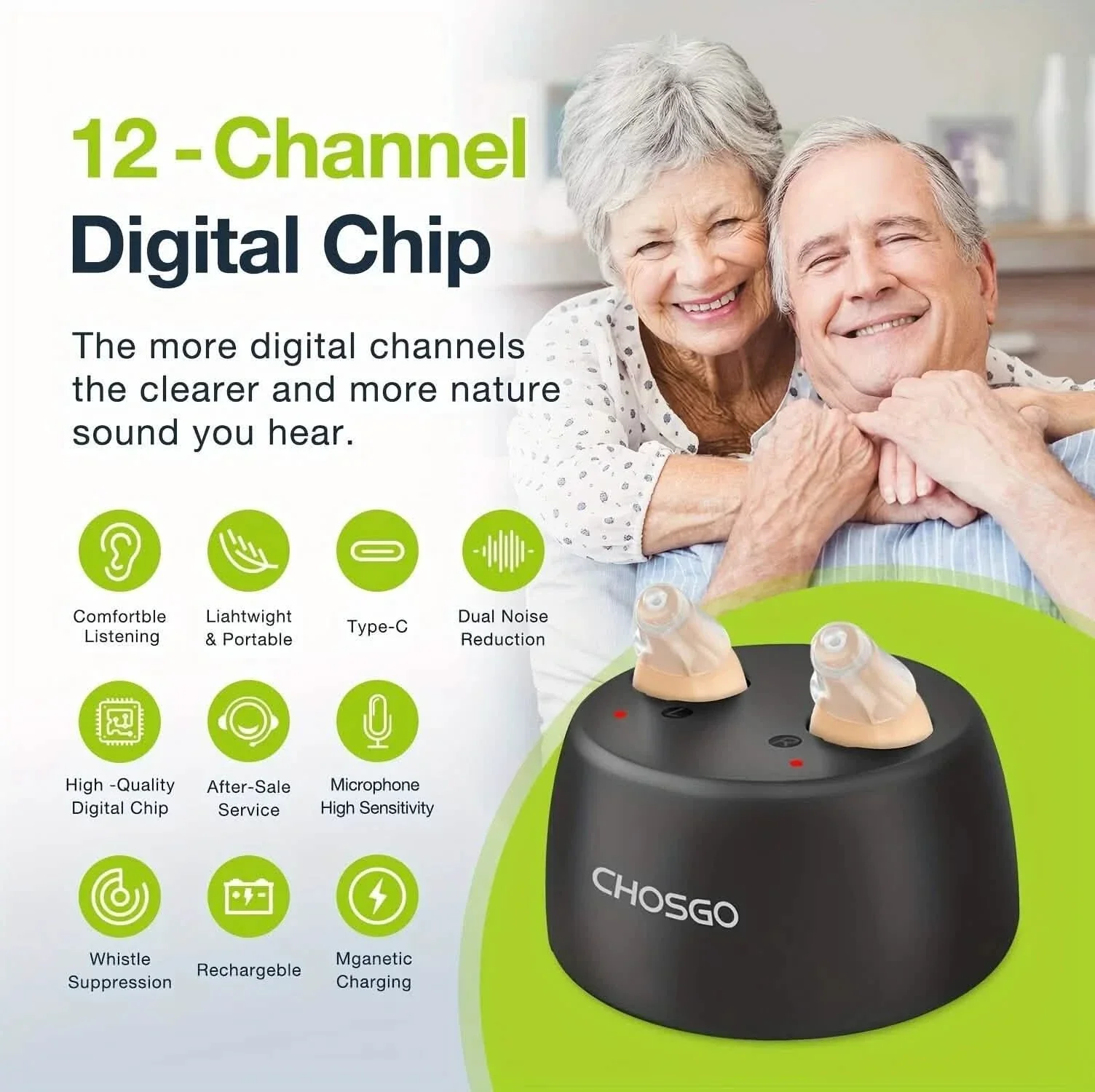 Rechargeable Hearing Aids – Invisible In-Ear, Noise Reduction, Volume Control - Image 6