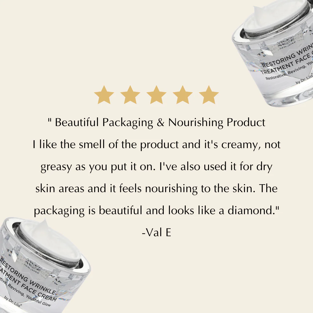 Restoring Wrinkle Treatment Face Cream – Vegan, Hypoallergenic, Gluten-Free Anti-Aging Formula - Image 4