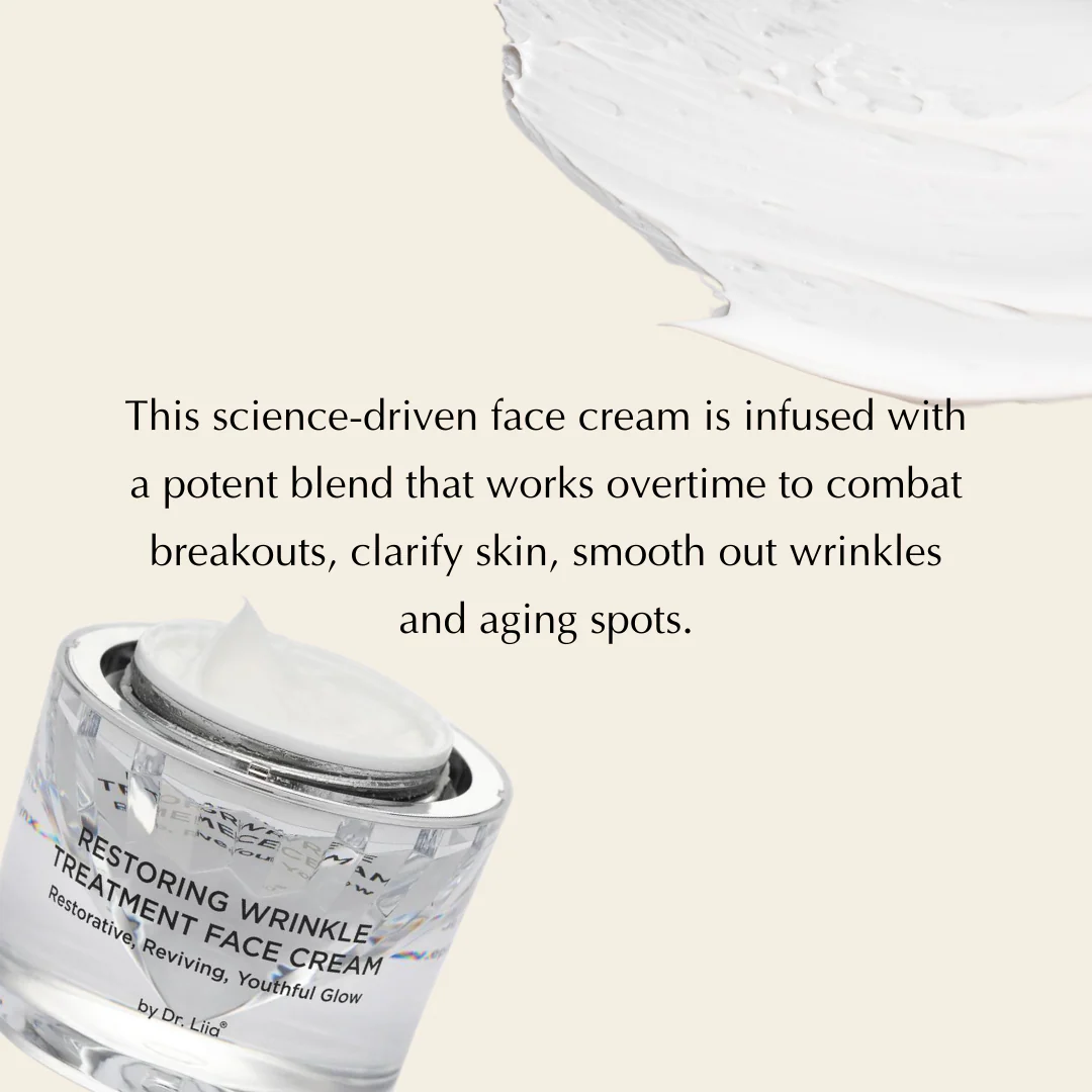 Restoring Wrinkle Treatment Face Cream – Vegan, Hypoallergenic, Gluten-Free Anti-Aging Formula - Image 6