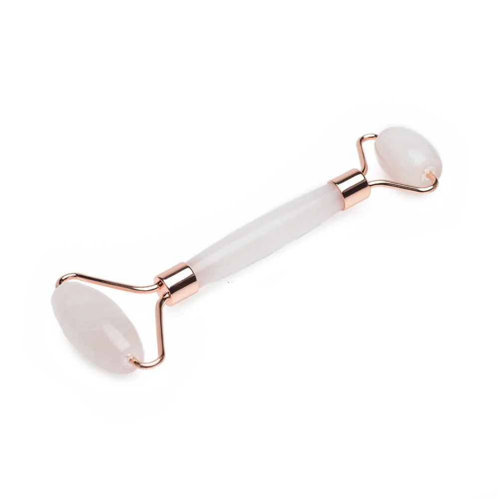 Rose Quartz Dual Sided Facial Roller for Face, Neck, & Under Eyes - Image 4